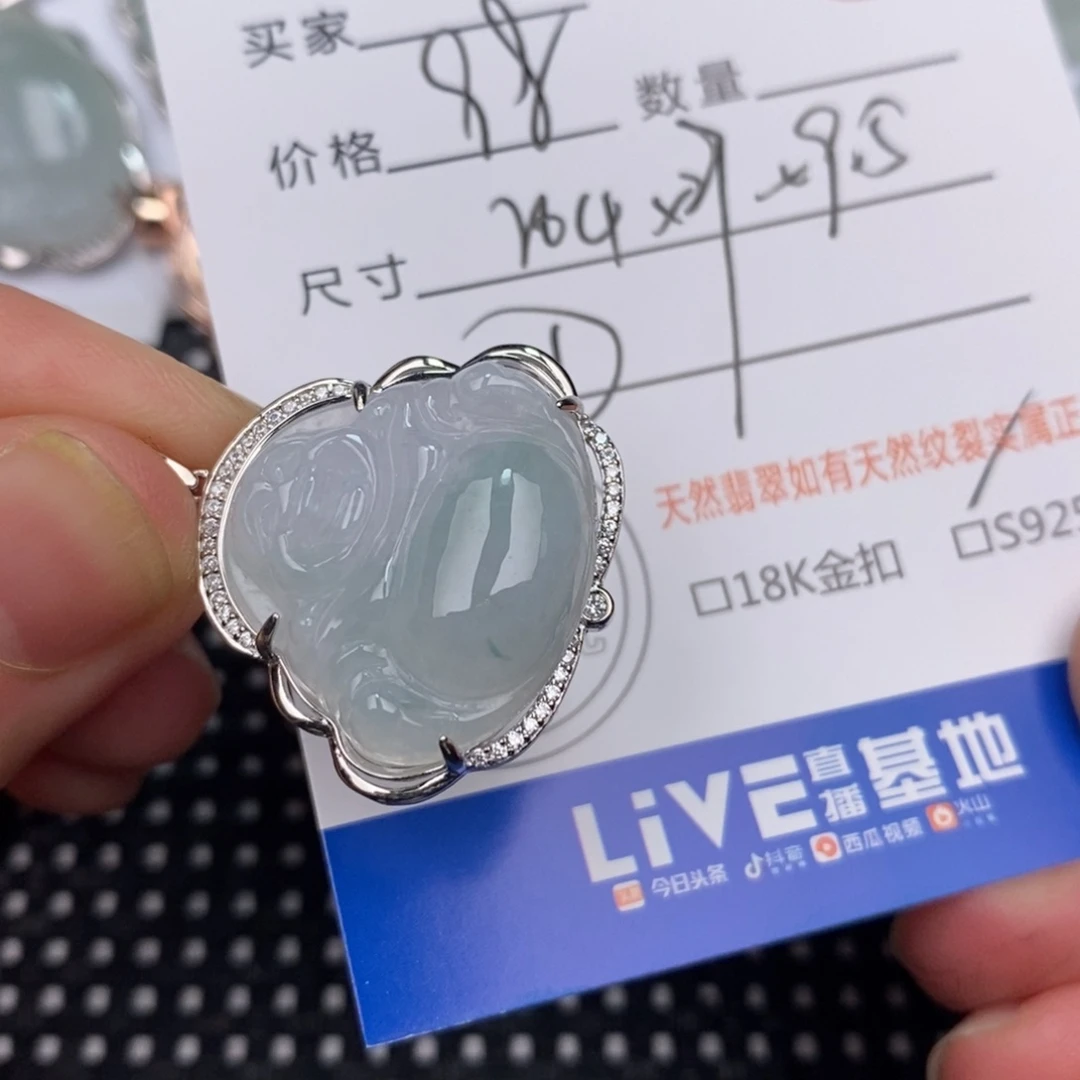 翡翠银S925镶嵌颈饰