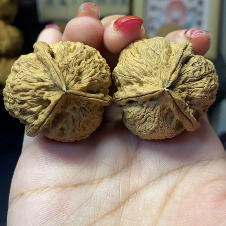 吊坠文玩核桃39花中花三棱