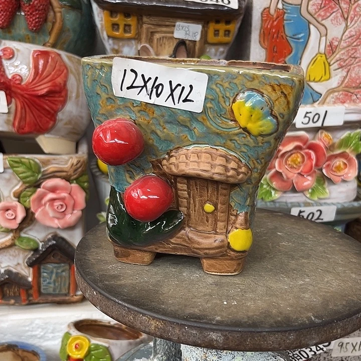 粗陶材质多肉花盆