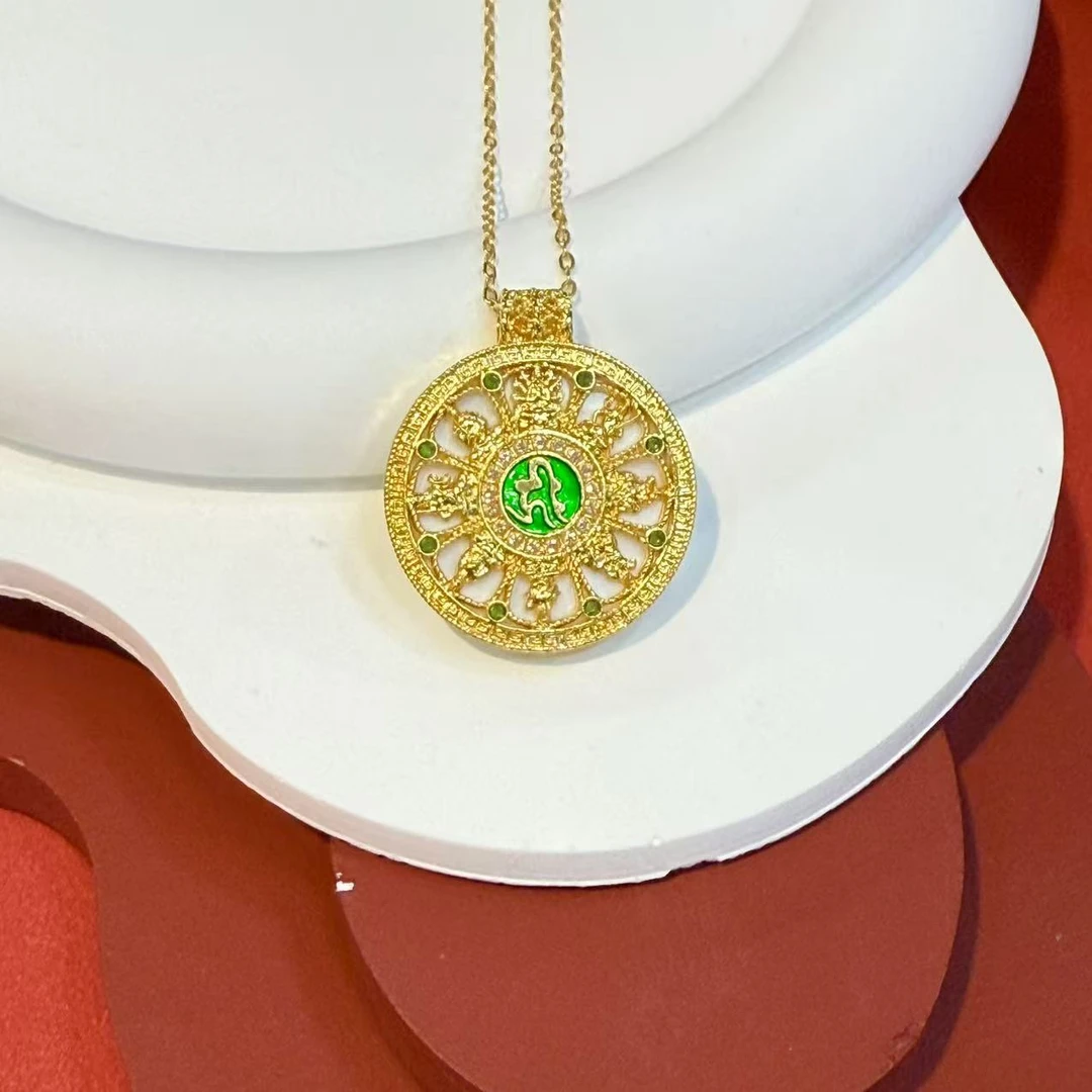 18K金25mm八大守护圆镜HNZ14553