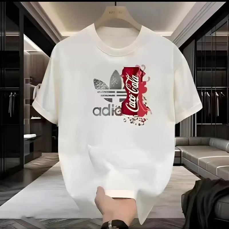 重磅2025春夏新款纯棉短袖t恤男宽松半袖上衣女情侣F