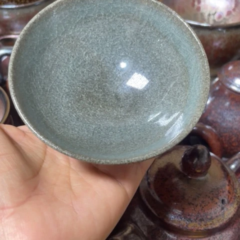 茶盏小*孩建阳建盏微瑕平口
