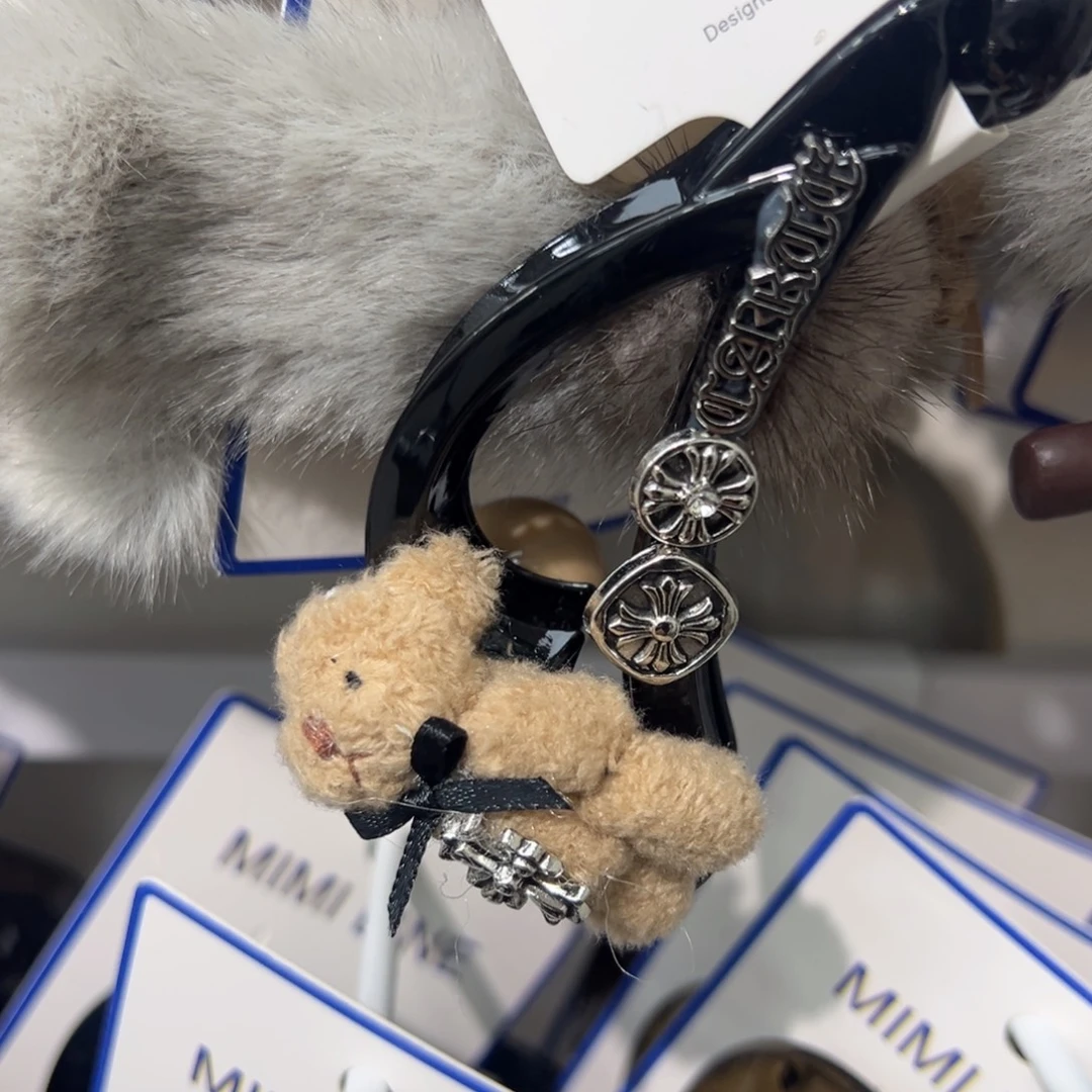 皮质铁合金小熊香蕉夹