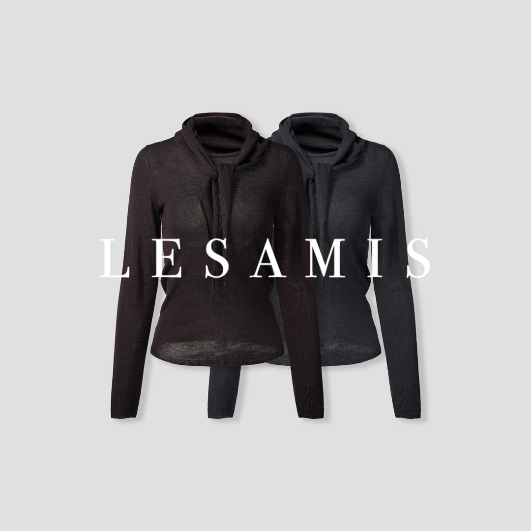 LESAMIS·「爱尔兰之恋」顶奢设计感羊毛围巾氛围气质针织衫7710552