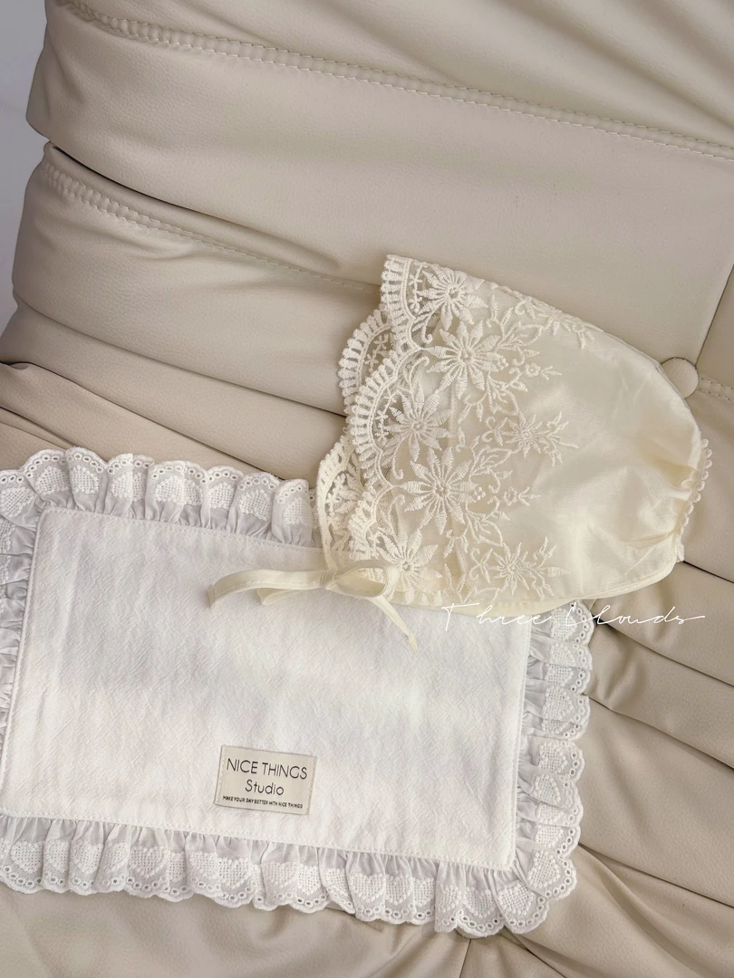 三小朵2544婴幼儿宝宝女童春秋款蕾丝遮阳帽韩版百搭公主帽子