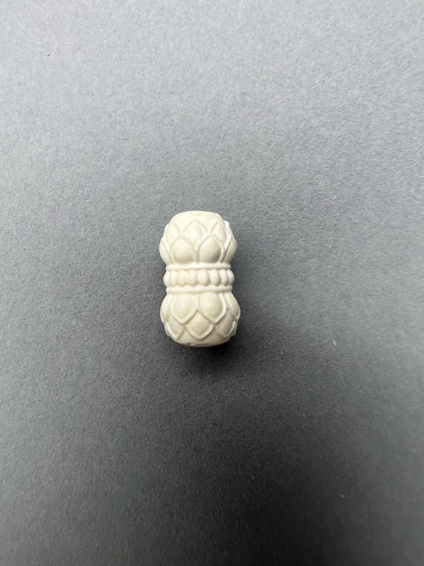 lz017天然猛犸象牙莲花座宝莲灯配饰