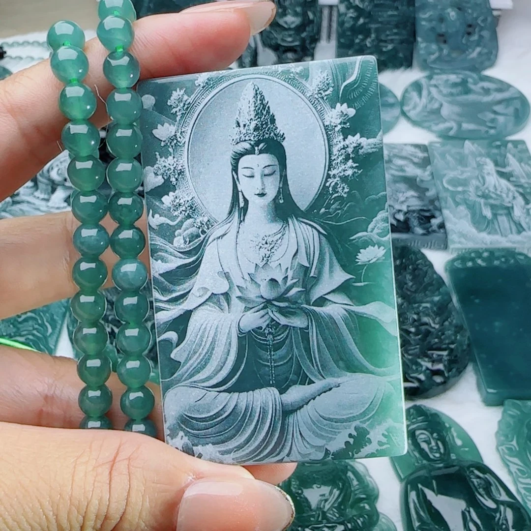 颈饰未镶嵌翡翠多样性发货天然的A货翡翠