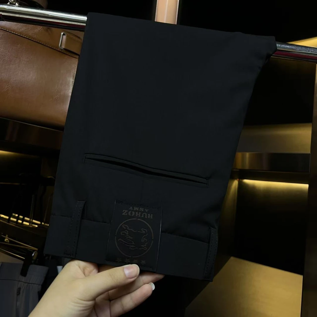 1080#男士夏季九分高弹顺滑休闲长裤商务百搭直筒设计轻奢时尚