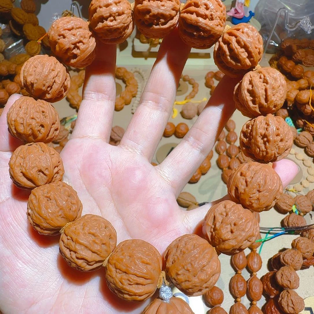 文玩核桃吊坠京八棱西瓜纹手持