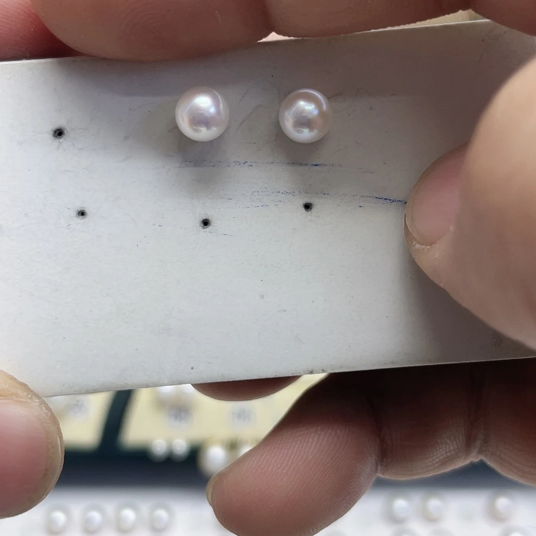 海***鱼淡水珍珠耳饰银S925镶嵌
