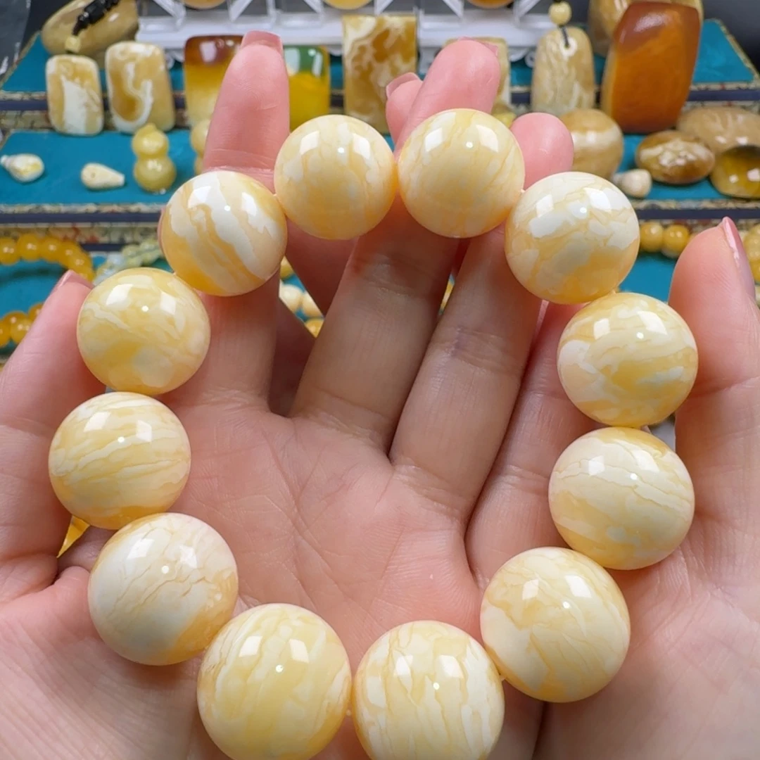 琥珀未镶嵌手链同料