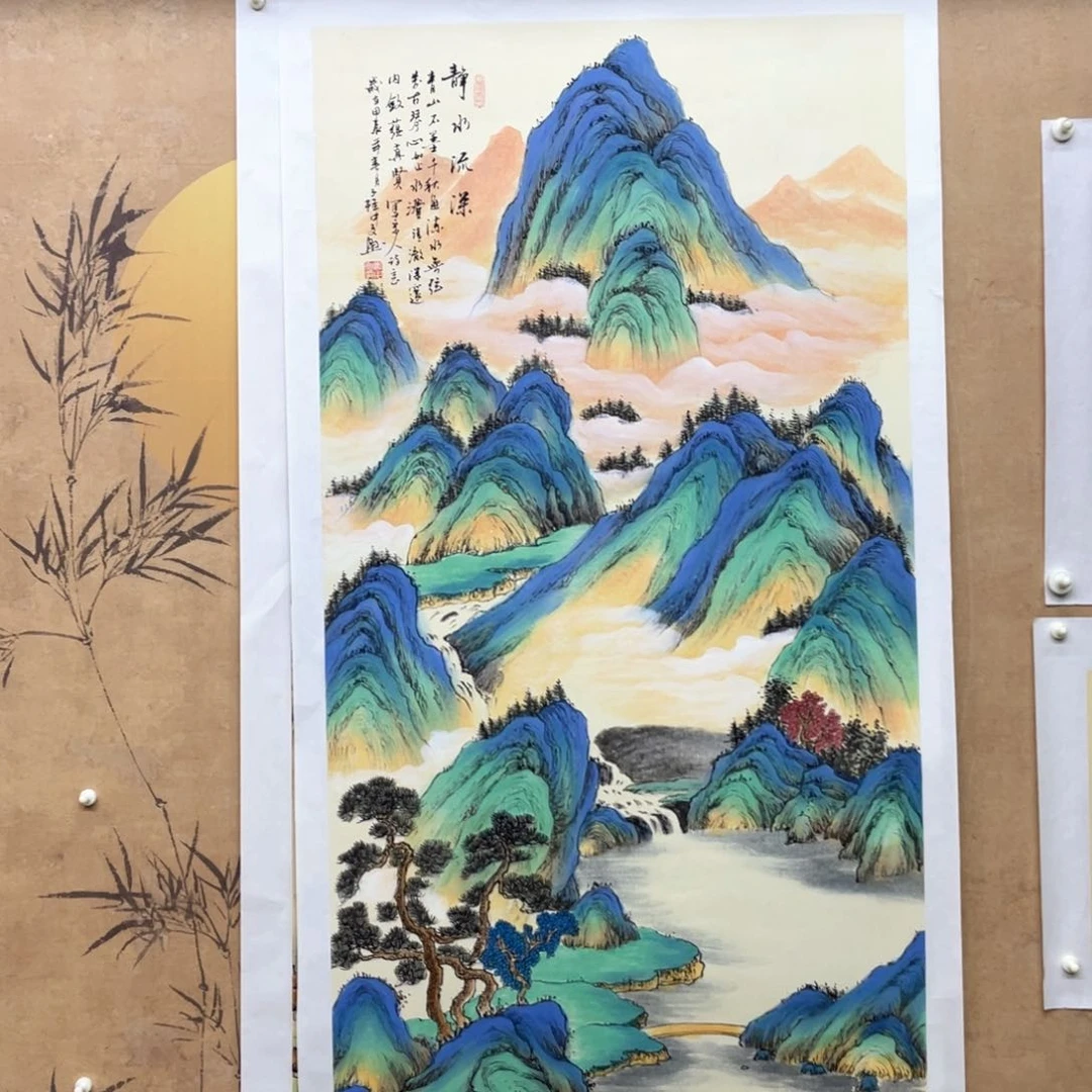 田***野国画手绘国画，精品山水，