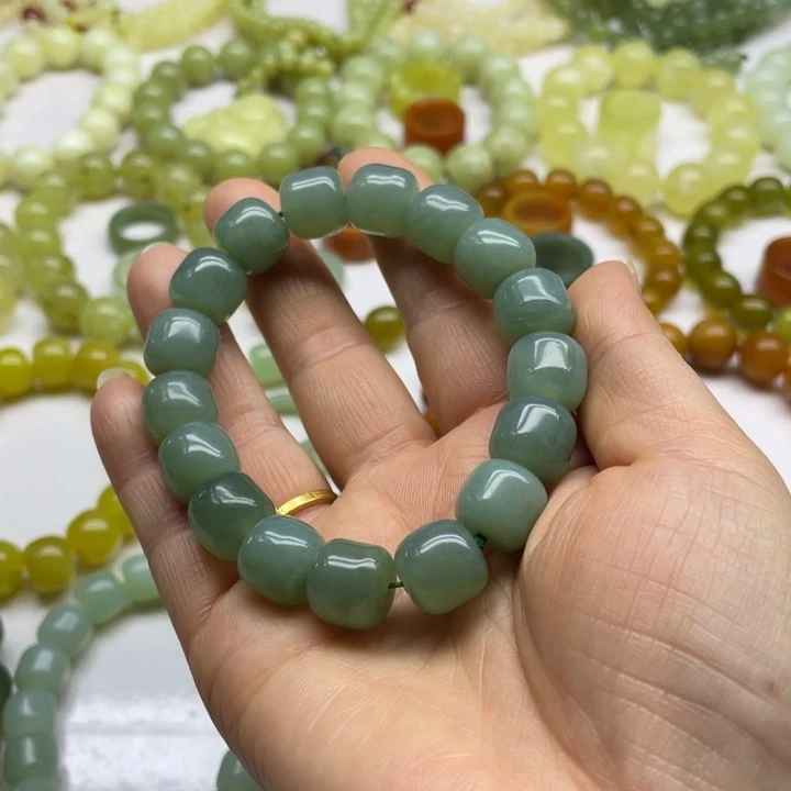 蛇纹石玉手串未镶嵌叶*可