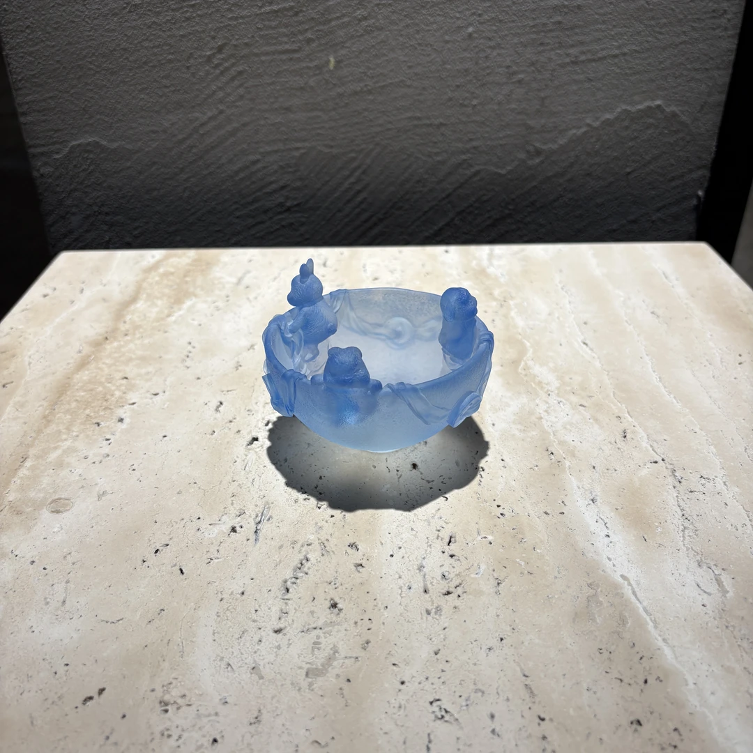 仓一美术馆【兔子杯】轻奢中式美式意式极简餐桌水晶琉璃摆件