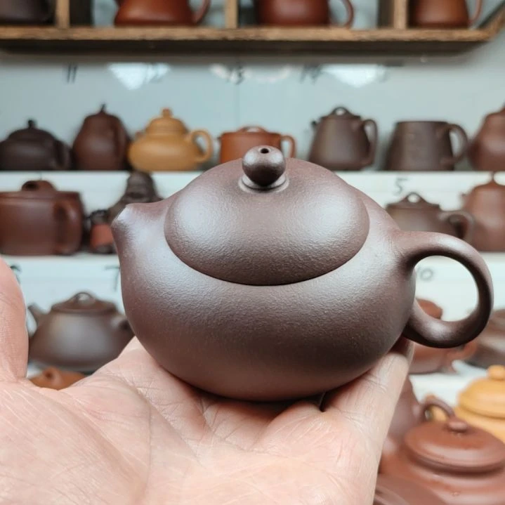 茶壶紫砂扁西施150cc左右老紫泥