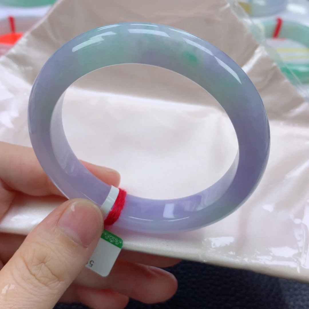 翡翠手镯未镶嵌缅甸天然翡翠手镯55圈口