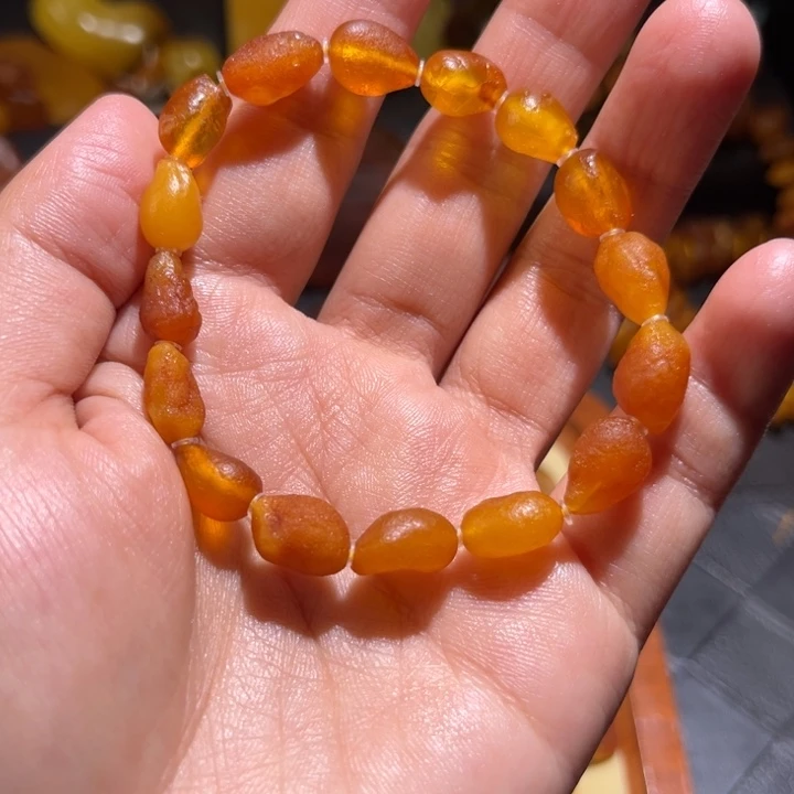 琥珀未镶嵌颈饰手串