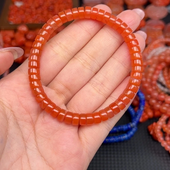 南红玛瑙未镶嵌手链