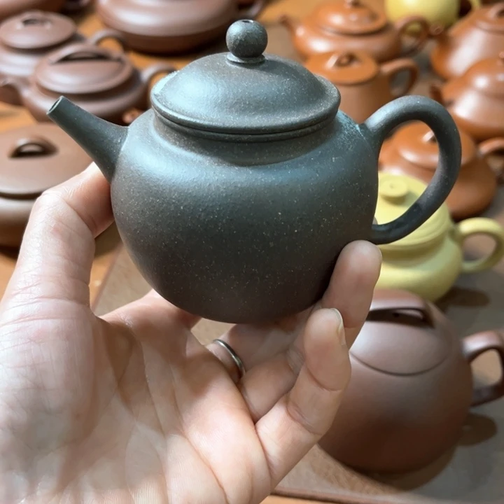 紫砂茶壶雨****】紫矿壶原矿紫泥容量一百七十毫升