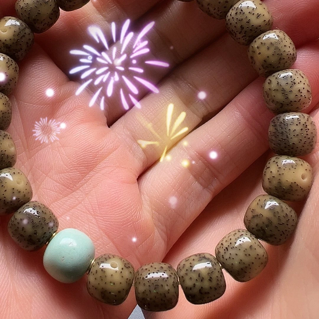 花岗石铁合金树籽手串