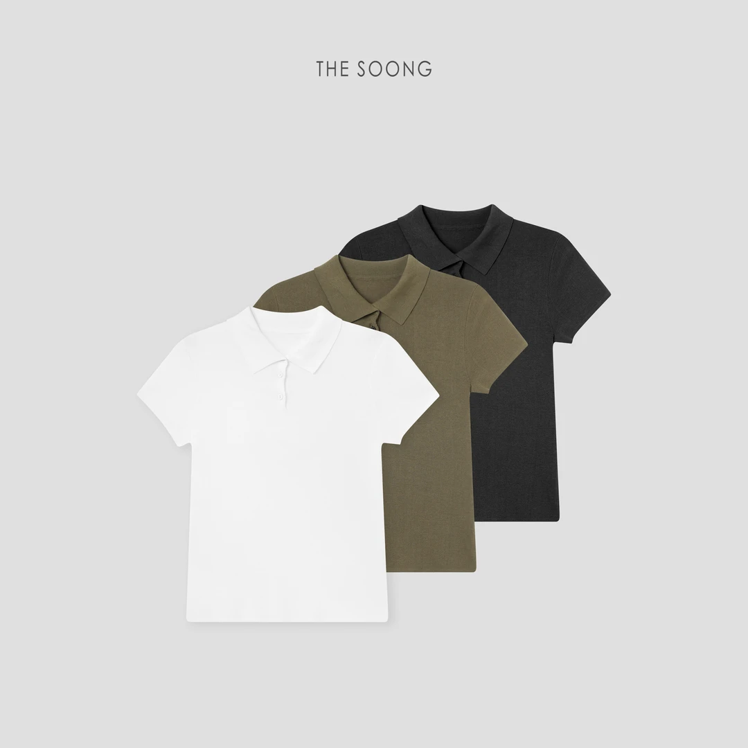 THESOONG|’显瘦polo衫‘松软有型1oo%棉纱短袖亨利衫HBMY7375