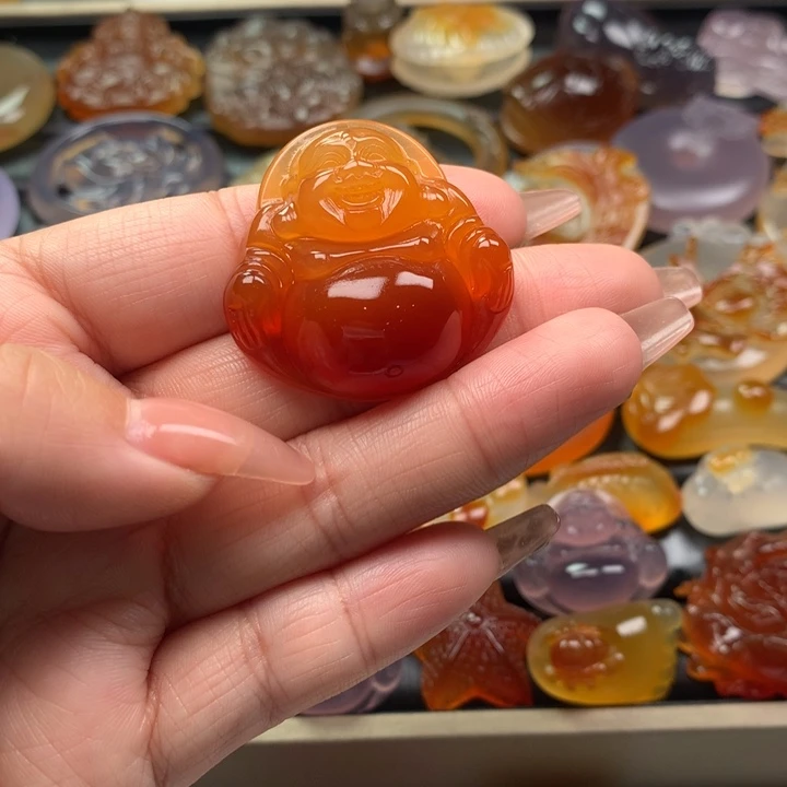 玛瑙/玉髓颈饰未镶嵌橙*熙