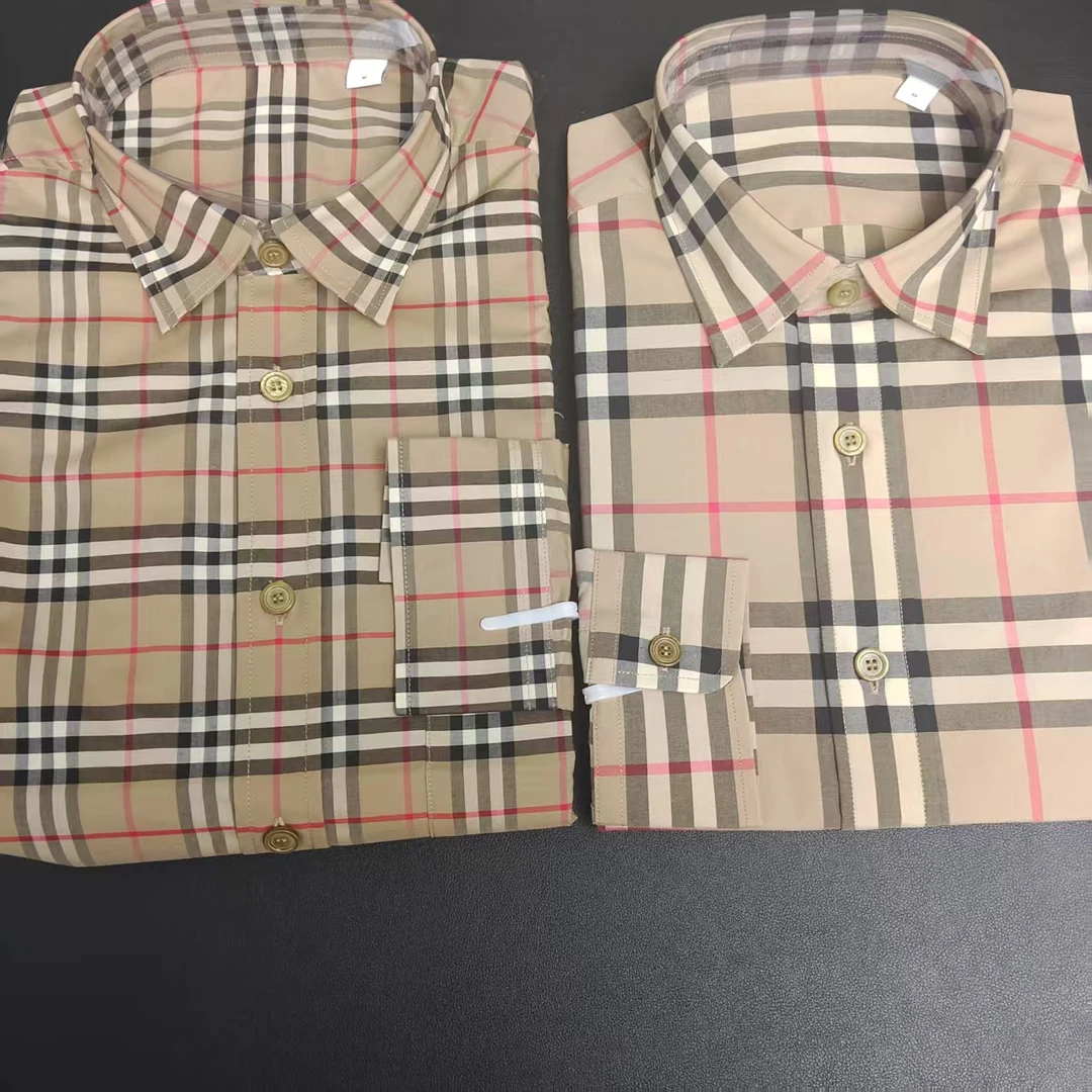 男士休闲格子衬衫/格子无标