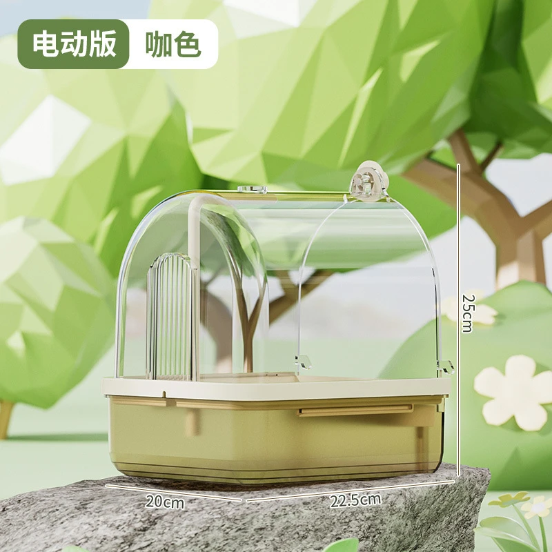 全景多功能鸟用浴室中型洗澡笼子虎皮鹦鹉牡丹透明外挂淋浴