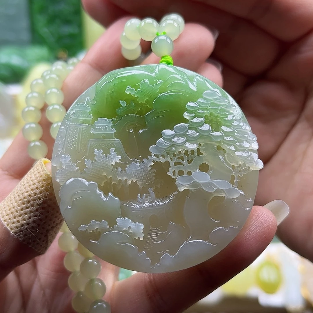 和田玉未镶嵌颈饰