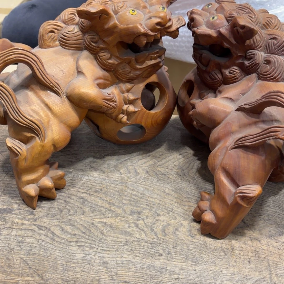 好***说香榧木般若中古美术工艺品