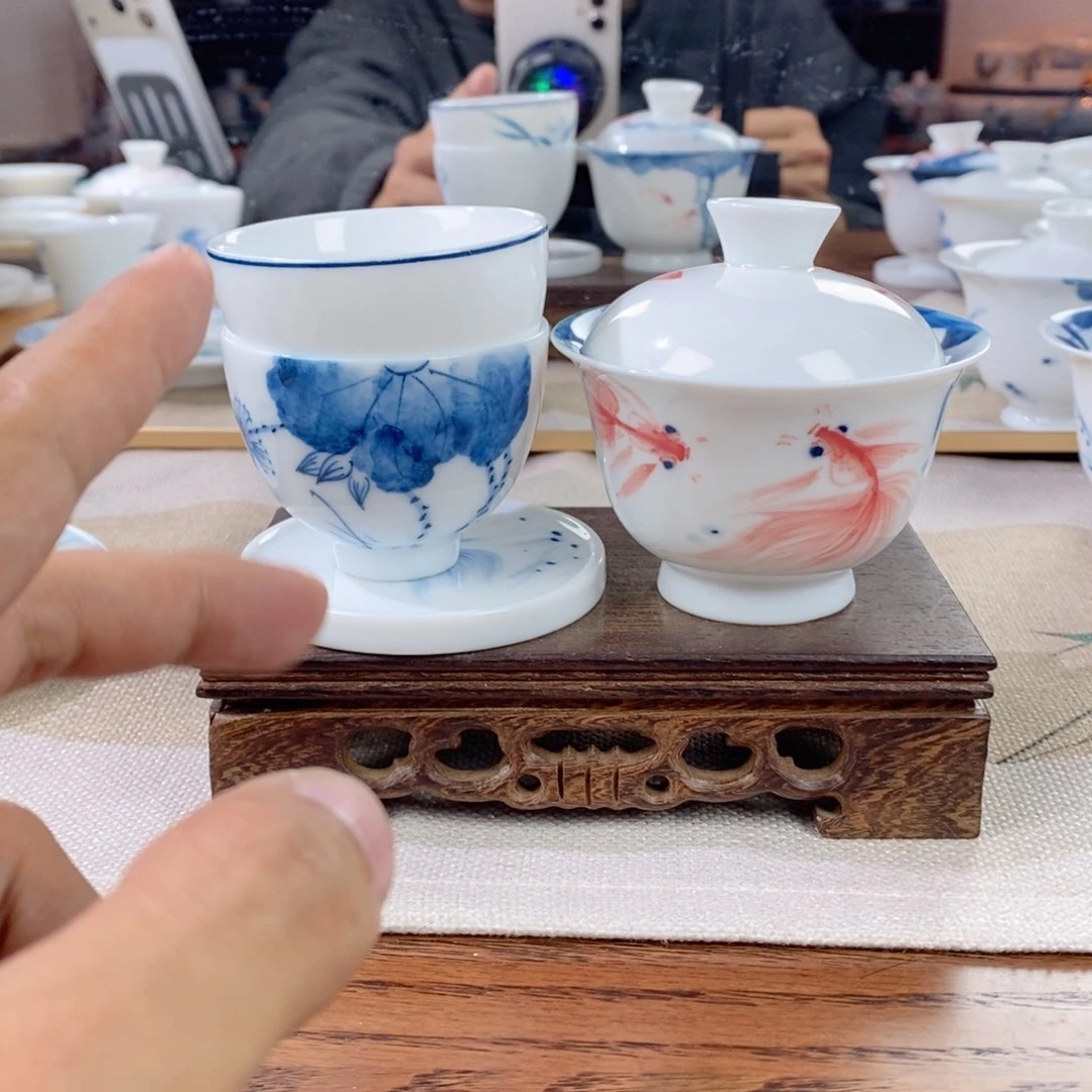 四件套连年有余盖碗130