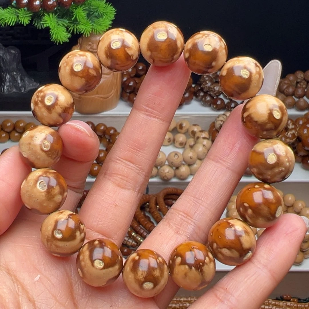 紫金鼠手串卡14半实心熊猫