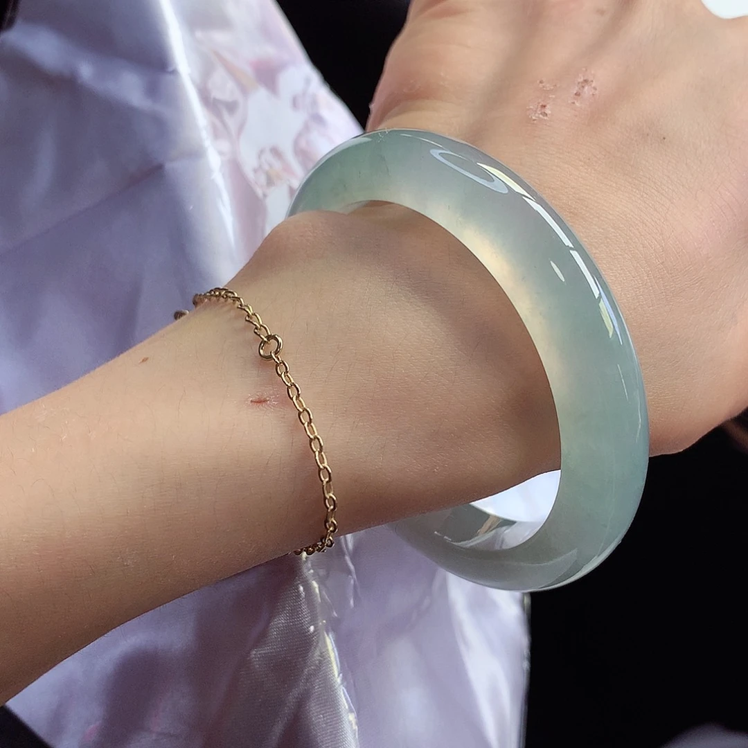 未镶嵌手镯翡翠天然A货翡翠56-57花小钱办大事 起刚光