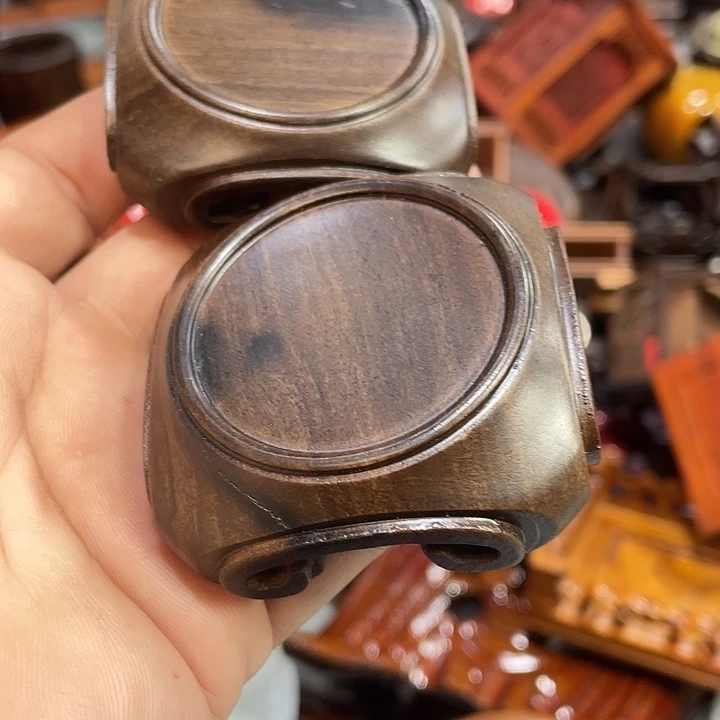 琉璃手工艺品红木底座工艺品