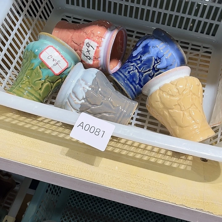 瓷片花盆多肉植物艺术品