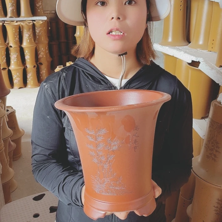 宜兴紫砂精品花盆
