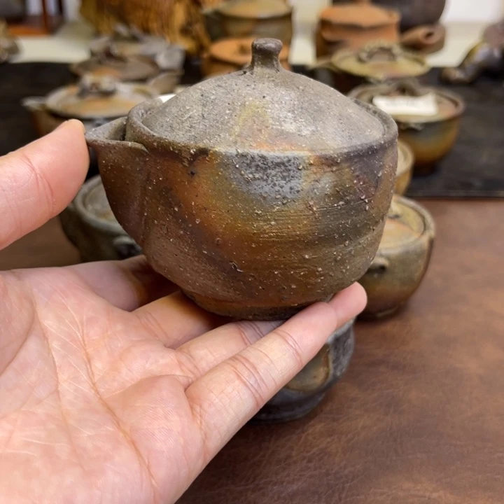 备前烧作品山本陶秀，冲线