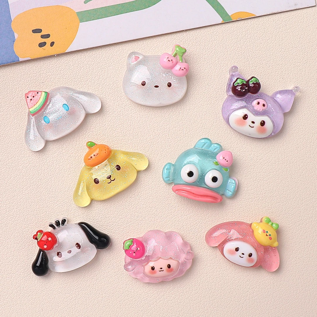 【对对碰】卡通亮面星空三丽鸥闪闪动物diy饰品