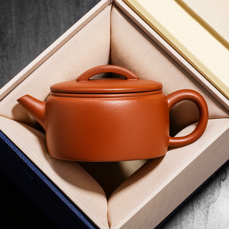 朱泥紫砂汉瓦壶半手工泡茶壶宜兴中式一人小壶家用定制茶具单壶