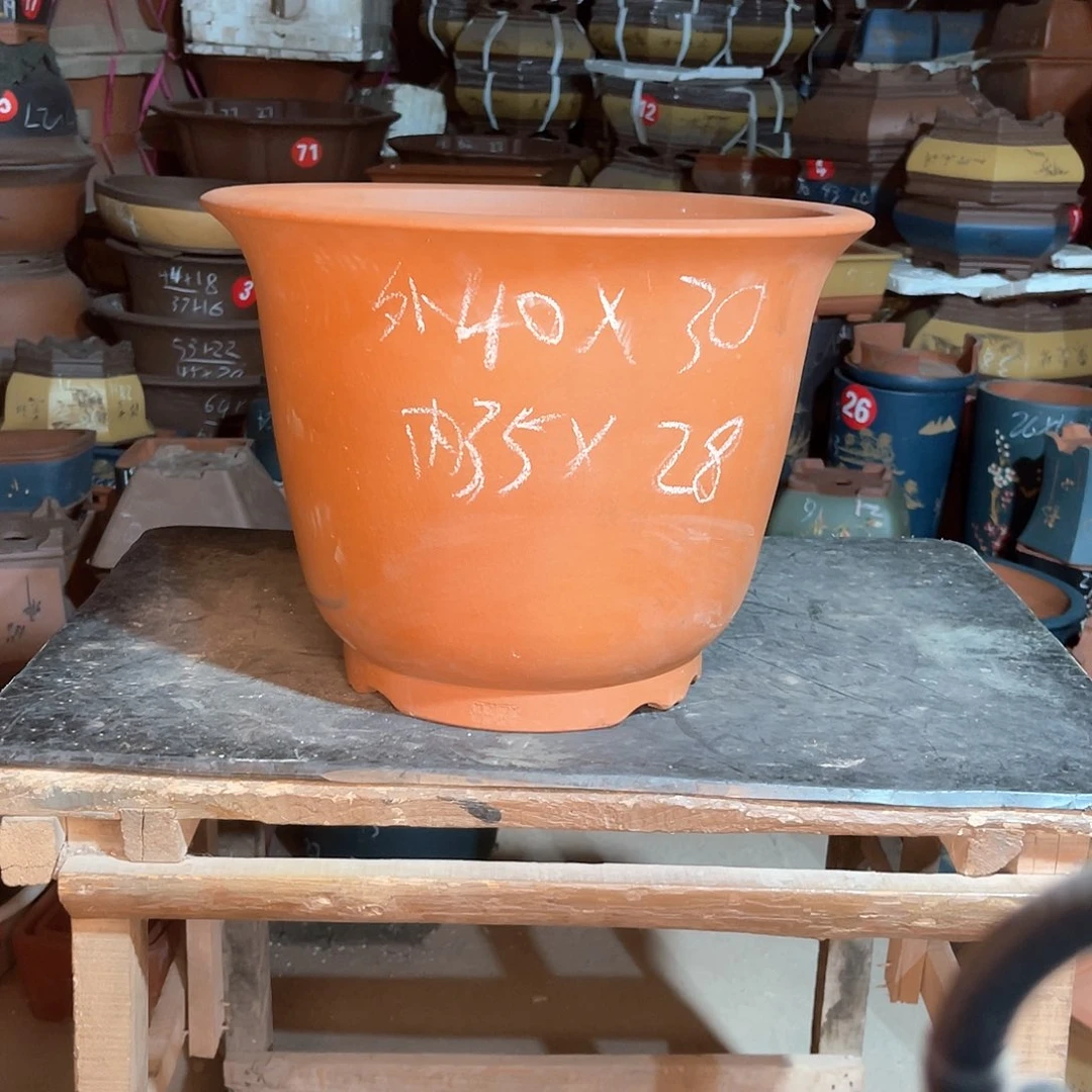 紫砂花盆高金钟盆一个