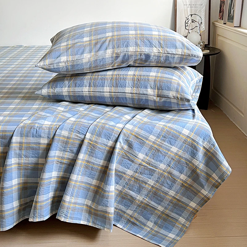 【全棉枕套-可机洗】色织棉纱A类纯棉全棉枕套透气超软舒适