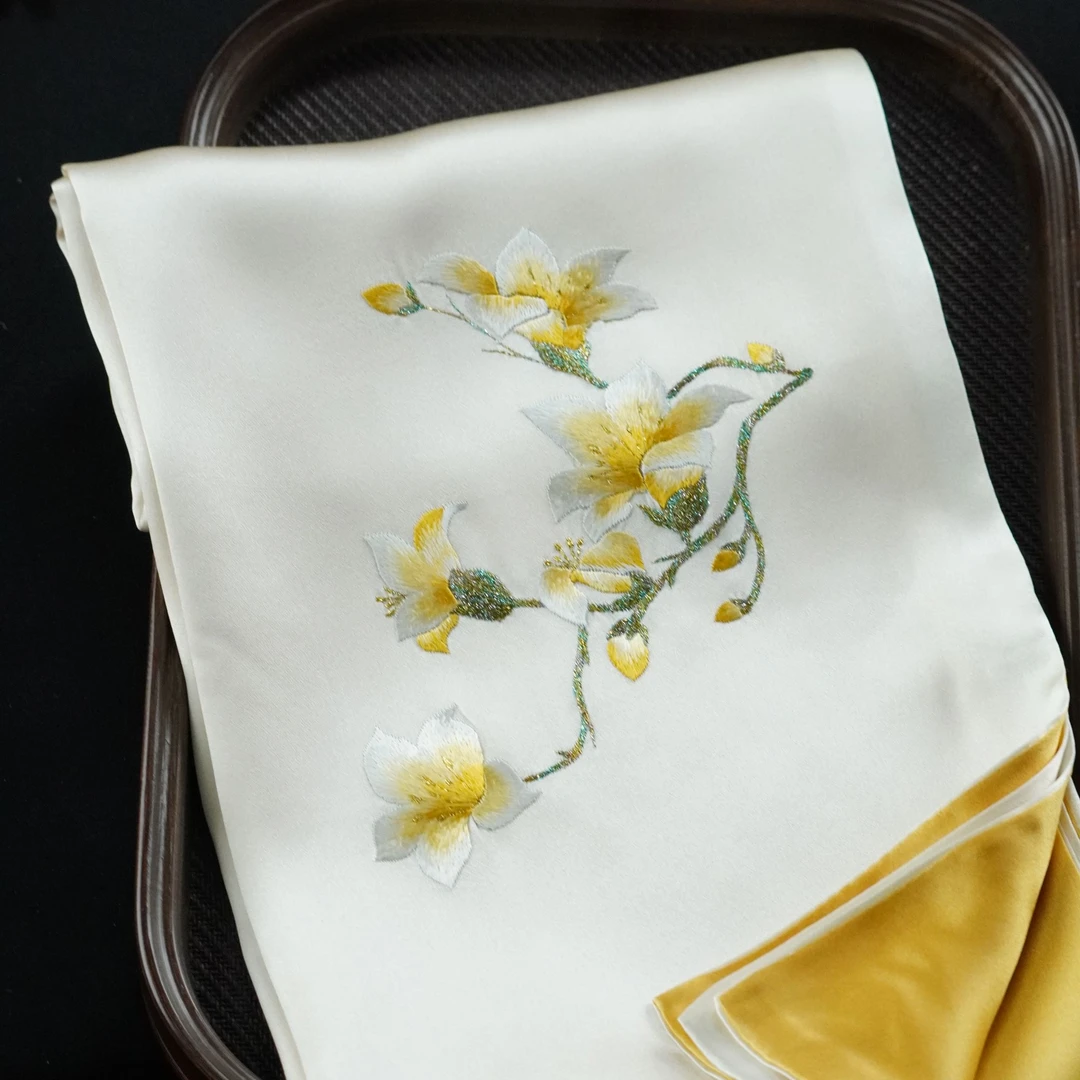 丝巾手绣A007非遗苏绣国风时尚外搭女士披肩围巾