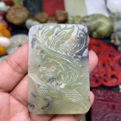 蛇纹石玉颈饰未镶嵌73