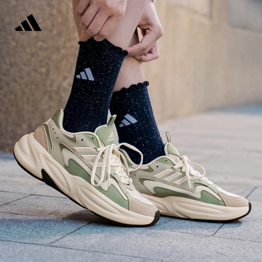 阿迪达斯官方「波波鞋」OZWAVE厚底休闲老爹鞋男女adidas KJ3946