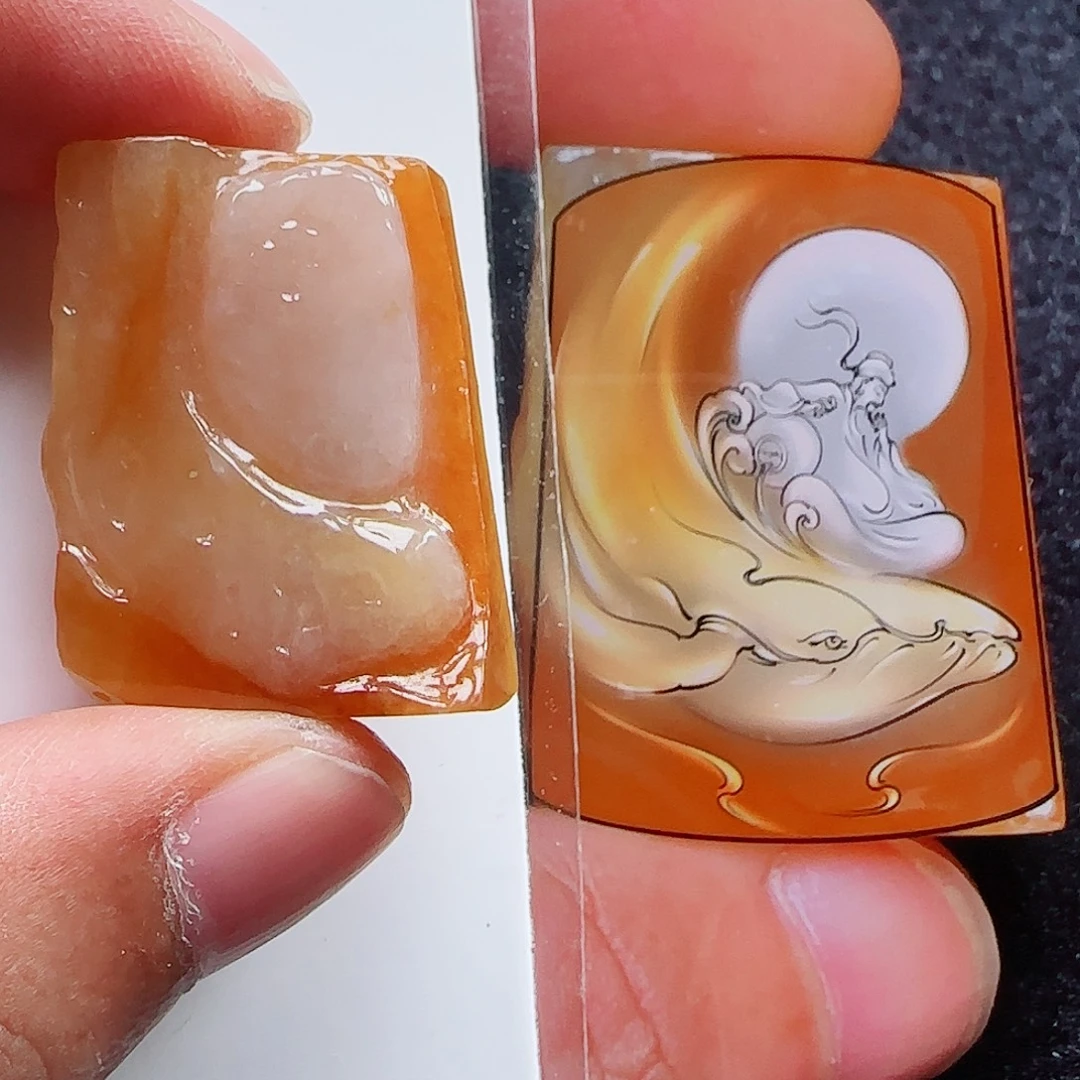 定制翡翠未镶嵌缅甸天然A货翡翠含老师工艺