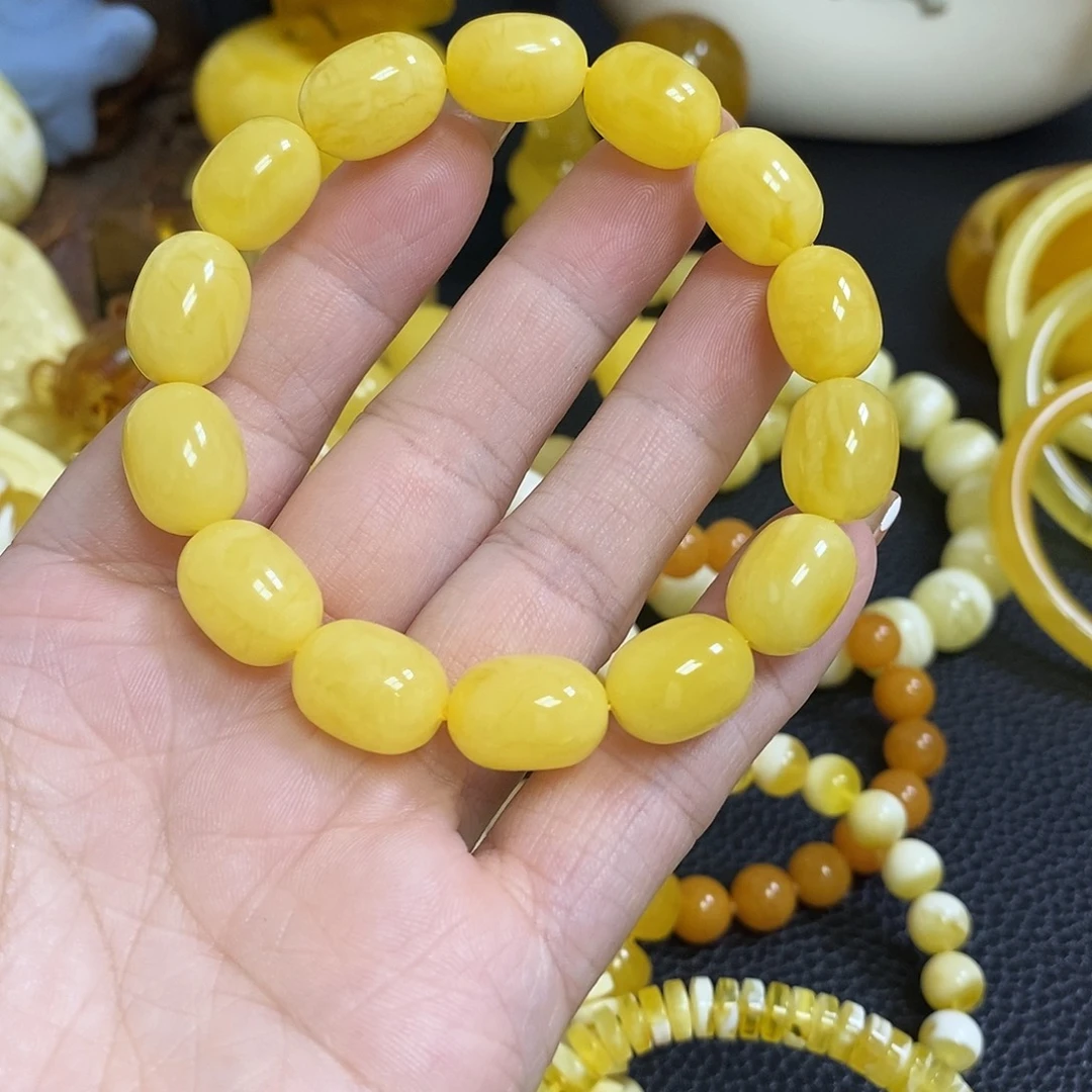 琥珀未镶嵌手串枣珠