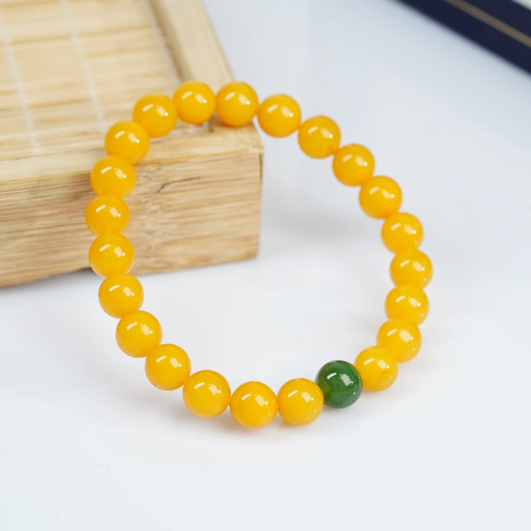 【小北好物】蜜蜡DIY单圈手串约6.5mm【多样性发一件】QH03X900