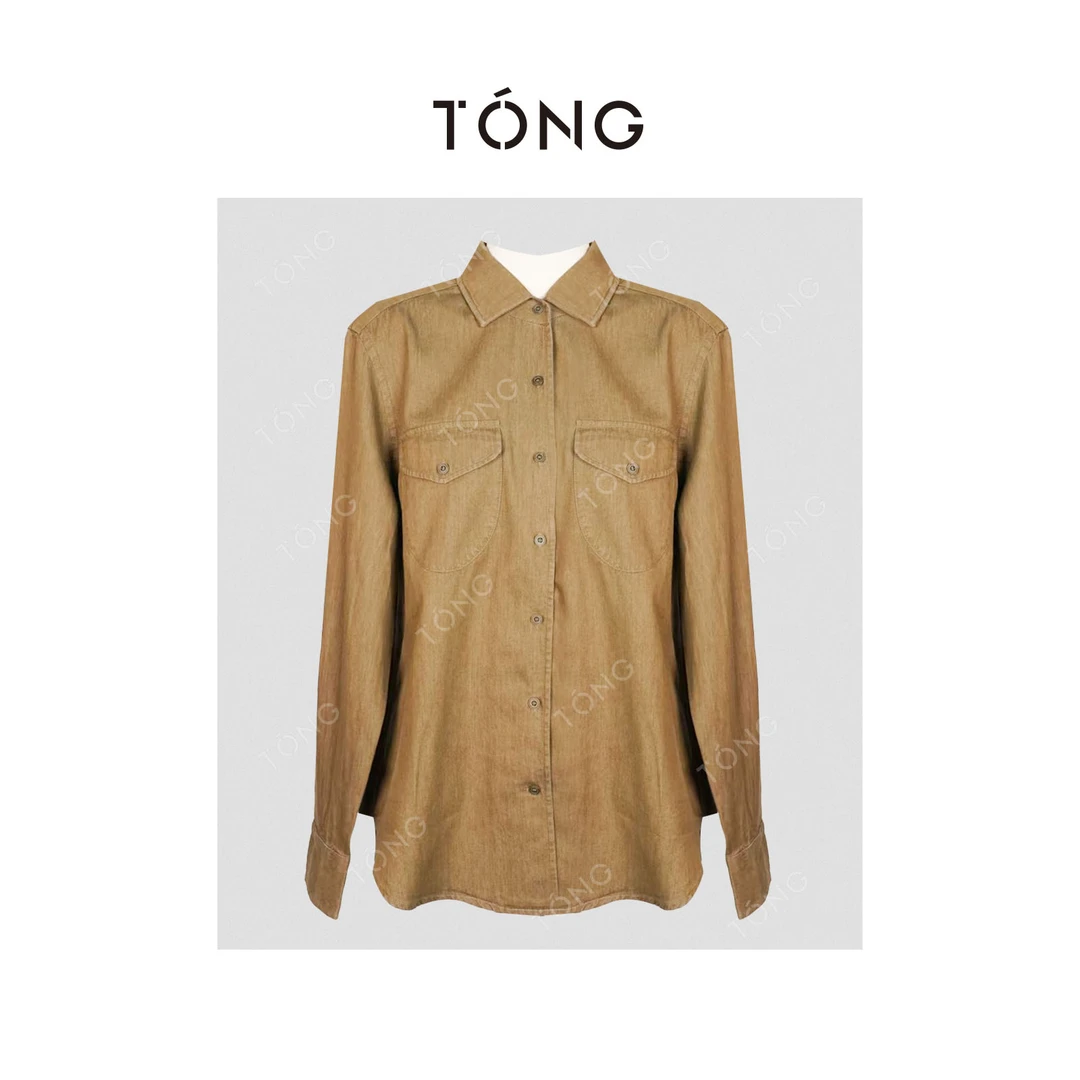 【暮色】特殊工艺洗水工艺进口棉衬衫外套 GA0175