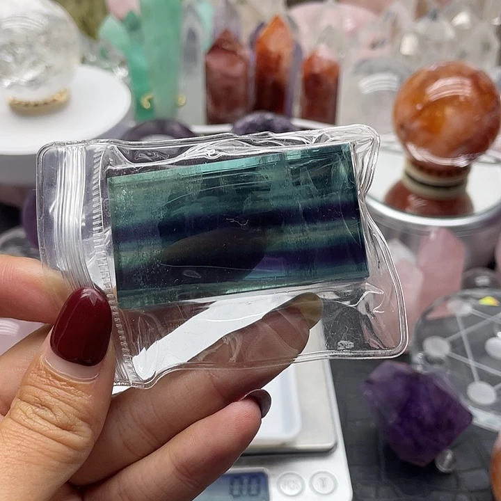 良***景未镶嵌珠宝半成品水晶27方牌
