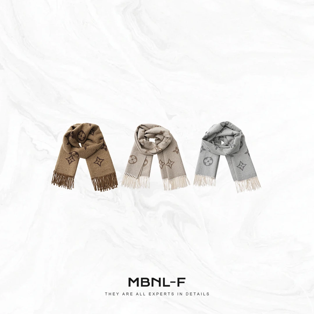 MBNL-F“经典 L.U.” 高级氛围感保暖极简拉绒围巾 秦磊XM-XWJ1015